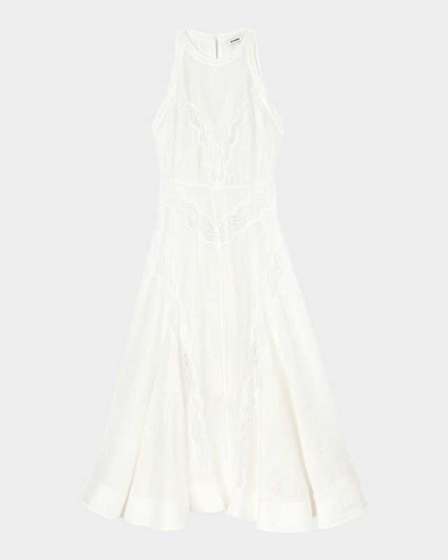 Nathalie Lace-Inset Midi Dress